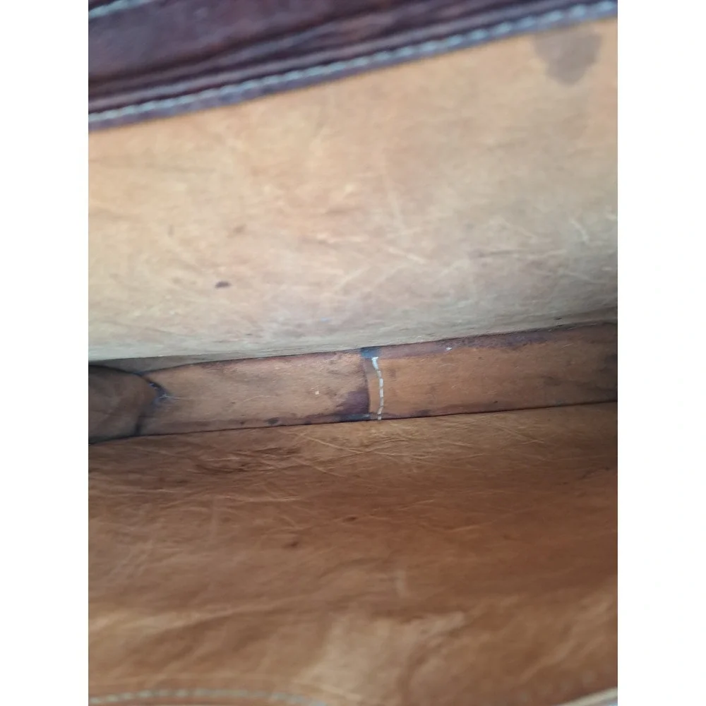 Large‎ Satchel Handcrafted Genuine Leather Bag Briefcase Dark Brown
